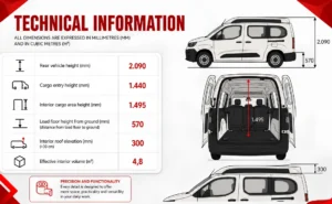 Fiat Doblò K9 L2 with BRBNI High Roof Kit and branded professional vehicle graphics.