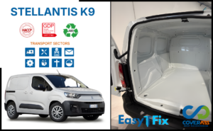 CoverAbs EasyFix per Stellantis K9 - rivestimento interno in ABS bianco per Fiat Doblò, Peugeot Partner, Citroën Berlingo, Opel Combo